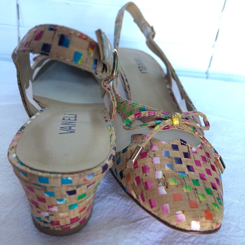 Van Eli Arden Almond Toe,Sling back with buckle,Colorful Women's shoes.Size 9.5